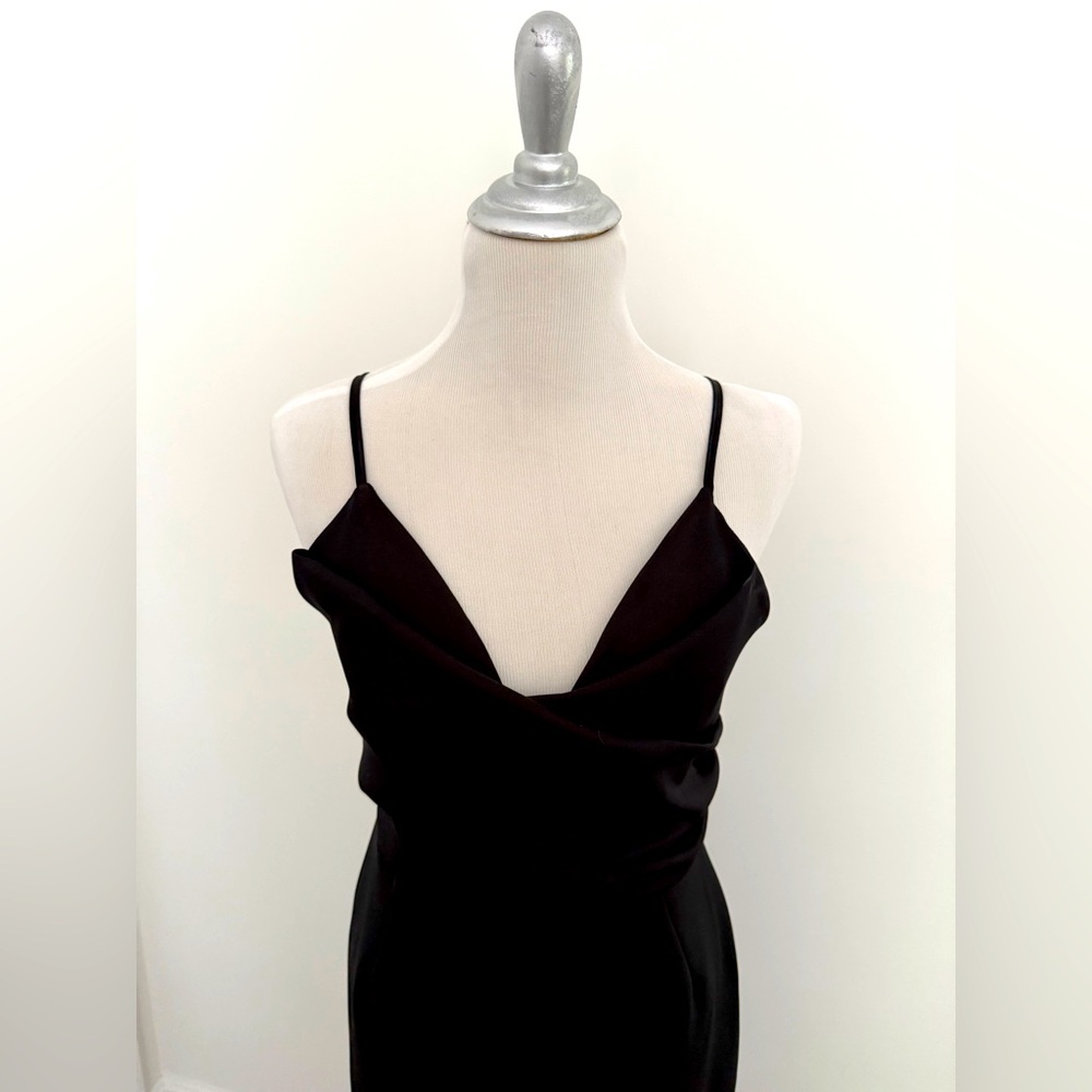 NEW w/ Tag Black Midi Dress Size 14 - Picture 2 of 5